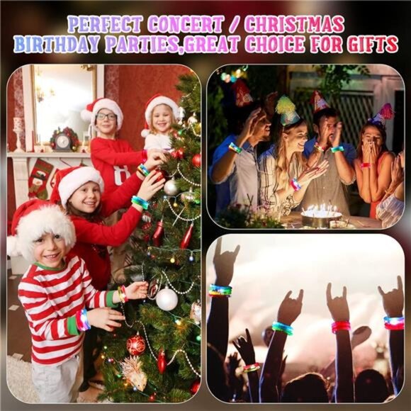 24Pcs Glow in the Dark Party Supplies for Kids/Adults, Flashing Light up Toys - Picture 4 of 7